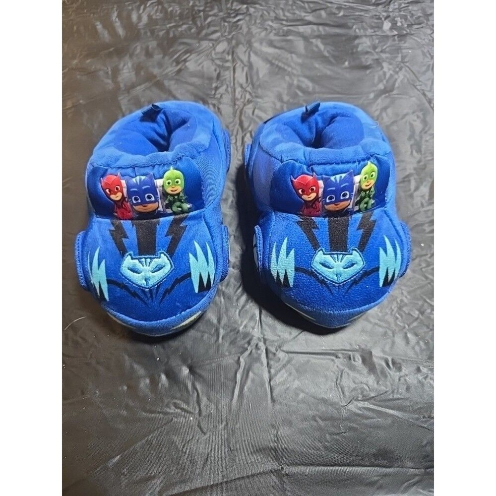 NEW, PJ MASKS, CATBOY & GECKO Rubber Bottom Slippers Size 7-8